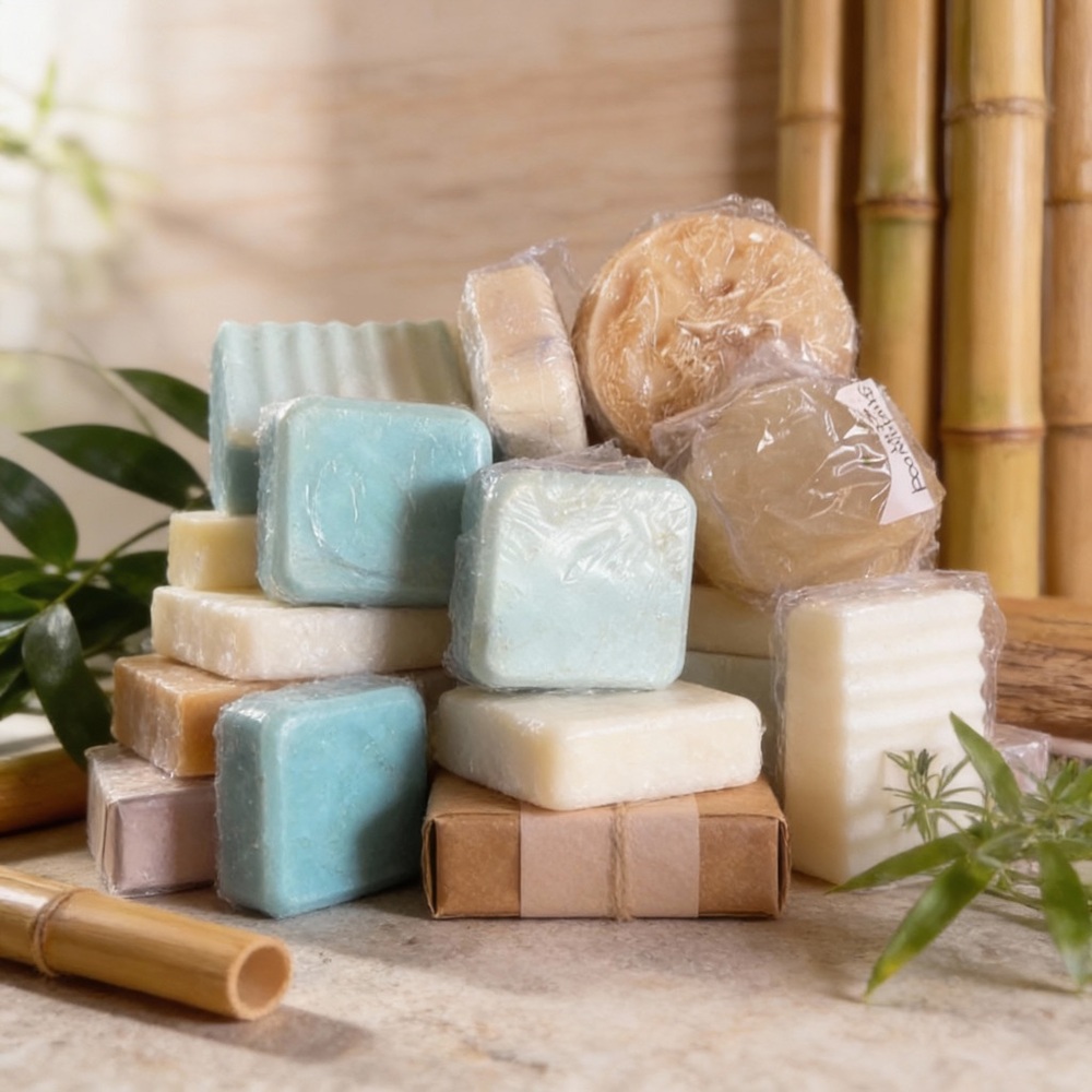 Natural Scented Soap Set - Blue and Cream